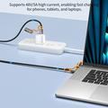 Devia EC660 Ultra2 multifunktions USB-C-kabel med LED-lampe og lighter - 1.5m - sort