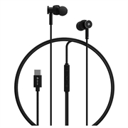 Devia M1 Metalkabel USB-C Høretelefoner - Sort