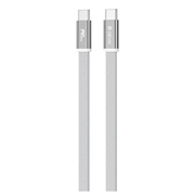 Devia Ultra3 fladt vævet USB-C-kabel i metal 240W - 1.5m