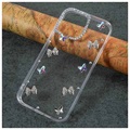 Diamantindretning iPhone 13 Mini TPU Cover - Sommerfugle