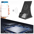 Digitalt Vækkeur med Radio, Bluetooth-højtaler & Trådløs Oplader