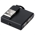 Digitus DA-70217 4-porte USB-hub - 480Mbps, Win/Mac - Sort