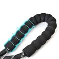 Hundesnor med blødt EVA-polstret håndtag og reflekterende tråde - 1.5m - sort