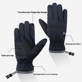 Fleeceforede vinterhandsker til kørsel/cykling med touchscreen til mænd - sort