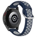 Dobbeltfarvet Samsung Galaxy Watch4/Watch4 Classic/Watch5 Silikone Sportsrem - Mørkeblå / Grå