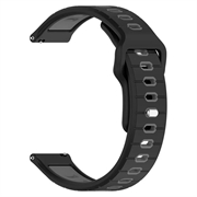 Garmin Vivoactive 6 Dobbeltfarvet Silikone Sportsrem - Sort / Grå