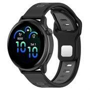 Garmin Vivoactive 6 Dobbeltfarvet Silikone Sportsrem - Sort / Grå