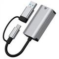 USB-C/USB 3.0 til RJ45 Gigabit Ethernet-adapter med dobbelt interface - kompakt Plug & Play LAN-konverter