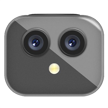 Dual-Lens WiFi Mini Actionkamera / Overvågningskamera D3 - Sort