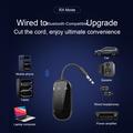 Dual Link 2-i-1 Bluetooth-lydadapter til fly, bil og hjem - sort