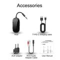 Dual Link 2-i-1 Bluetooth-lydadapter til fly, bil og hjem - sort