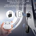 Dual Link 2-i-1 Bluetooth-lydadapter til fly, bil og hjem - sort