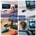 Dual Link 2-i-1 Bluetooth-lydadapter til fly, bil og hjem - sort
