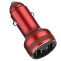 Dobbelt USB Warp Billader GX739 - 65W - Rød