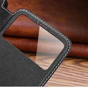 iPhone 16 Pro Max Dual View Flip læderetui - rød