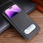 iPhone 16 Pro Max Dual View Flip læderetui - rød