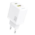 Dudao A27 MaxC 35W GaN-vægoplader med USB-C-kabel - hvid