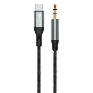 Dudao L11ProT USB-C til Minijack-kabel - Type-C/3.5mm - 1m - Sort