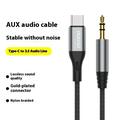 Dudao L11ProT USB-C til Minijack-kabel - Type-C/3.5mm - 1m - Sort