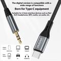 Dudao L11ProT USB-C til Minijack-kabel - Type-C/3.5mm - 1m - Sort
