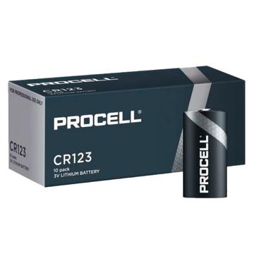 Duracell Procell CR123 alkaliske batterier 1400mAh - 10 stk.