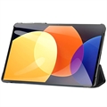 Dux Ducis Domo Xiaomi Pad 5 Pro 12.4 Tri-Fold Smart Folio Cover (Open Box - Fantastisk stand) - Sort