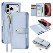 iPhone 18 Pro Max Dux Ducis Lawa Pung læderetui m. magnetisk cover - babyblå