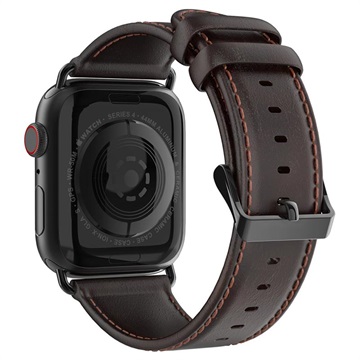 Dux Ducis Apple Watch Series Ultra 2/Ultra/9/8/SE (2022)/7/SE/6/5/4/3/2/1 Læderrem - 49mm/45mm/44mm/42mm - Kaffe
