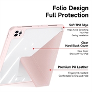 iPad Pro 11 2022/2021/2020 Dux Ducis Magi aftageligt 2-i-1 folioetui - pink