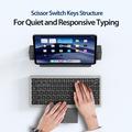 Dux Ducis multifunktionelt Bluetooth-tastatur med touchpad til bærbar computer, tablet og mobiltelefon - sort