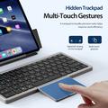 Dux Ducis multifunktionelt Bluetooth-tastatur med touchpad til bærbar computer, tablet og mobiltelefon - sort