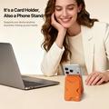 Dux Ducis Papo RFID-blokerende magnetisk kortholder og stativ - MagSafe-kompatibel - orange