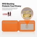 Dux Ducis Papo RFID-blokerende magnetisk kortholder og stativ - MagSafe-kompatibel - orange