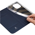 iPhone 15 Pro Max Dux Ducis Skin Pro Flip Cover - Blå