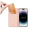 iPhone 15 Pro Dux Ducis Skin Pro Flip Cover - Pink