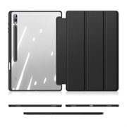 Samsung Galaxy Tab S9 Ultra Dux Ducis Toby Tri-Fold Smart Folio Cover - Sort