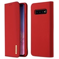 Dux Ducis Wish Samsung Galaxy S10+ Læderpung - Rød