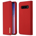 Dux Ducis Wish Samsung Galaxy S10 Læderpung - Rød