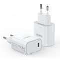 Duzzona T11 20W USB-C PD mini-vægoplader - EU-stik - hvid