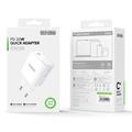 Duzzona T11 20W USB-C PD mini-vægoplader - EU-stik - hvid