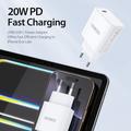 Duzzona T11 20W USB-C PD mini-vægoplader - EU-stik - hvid