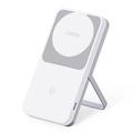 Duzzona W19 15W 3-i-1 magnetisk trådløs opladestation - MagSafe-kompatibel - hvid