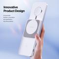 Duzzona W19 15W 3-i-1 magnetisk trådløs opladestation - MagSafe-kompatibel - hvid