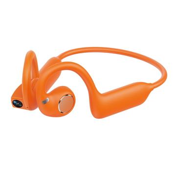 E12 AI Smart trådløse hovedtelefoner med knogledækning og kamera - orange