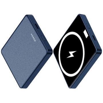 E30 10000mAh 15W trådløs opladning PD + QC 20W magnetisk absorberet powerbank ekstern batteripakke telefonoplader - blå