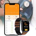 Smartwatch med Sundhedsovervågning E500 - Elegant Rem - Brun