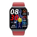 Smartwatch med Sundhedsovervågning E500 - Silikonestrop - Rød