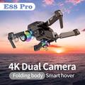 E88 sammenklappelig drone Luftfotos HD Quadrocopter Altitude Hold RC Aircraft med 4K Dual Cameras - sort