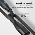E9 Nylonflettet USB-C magnetisk kabel med 540 graders rotation - 1m/60W - sort