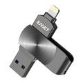 EAGET I66 Lightning/USB 3.2-flashdrev til iPhone, iPad, Mac – 64GB – sort